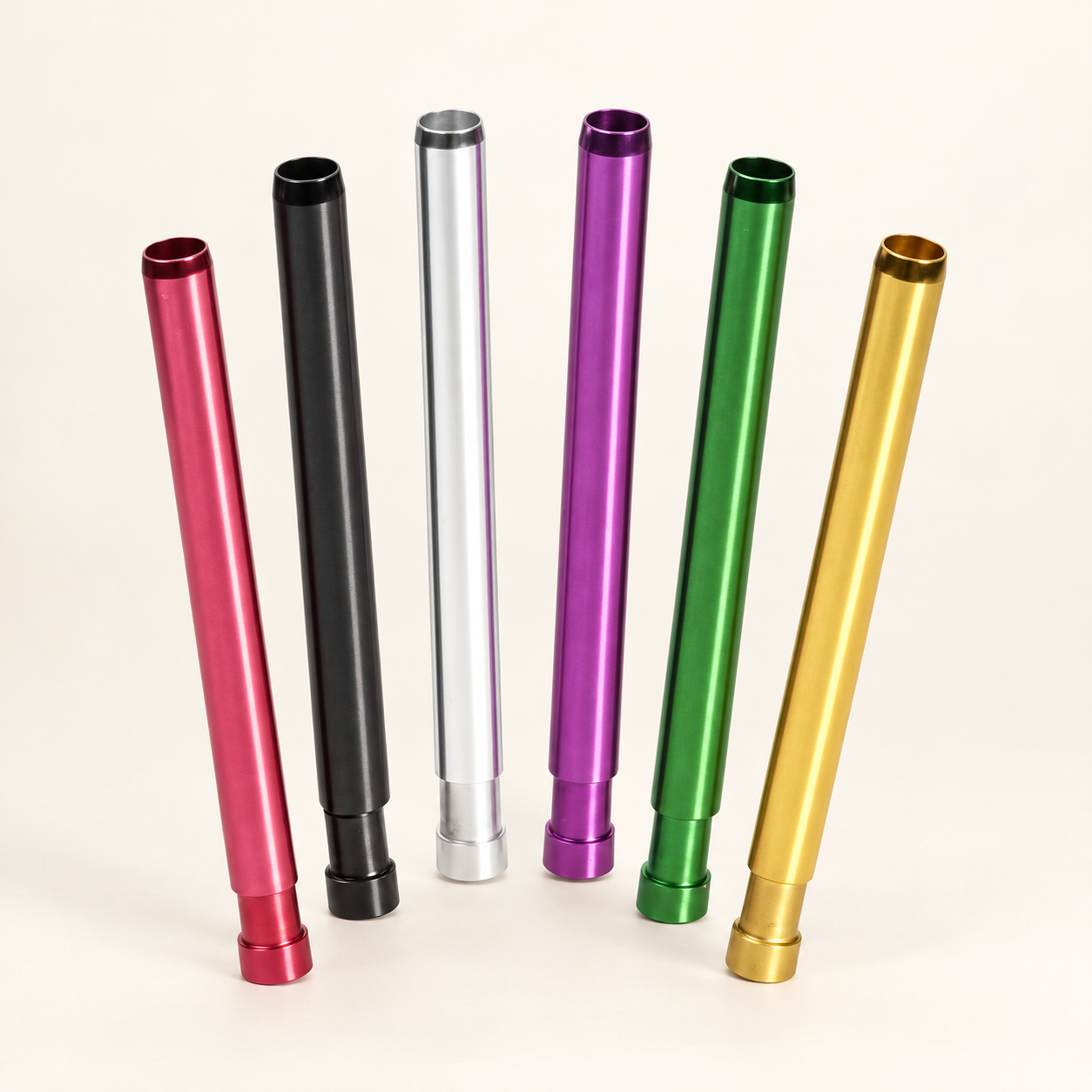 Straight metal snuff tube color assortment